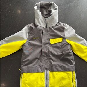 Obermeyer Gray and Yellow Hooded Jacket